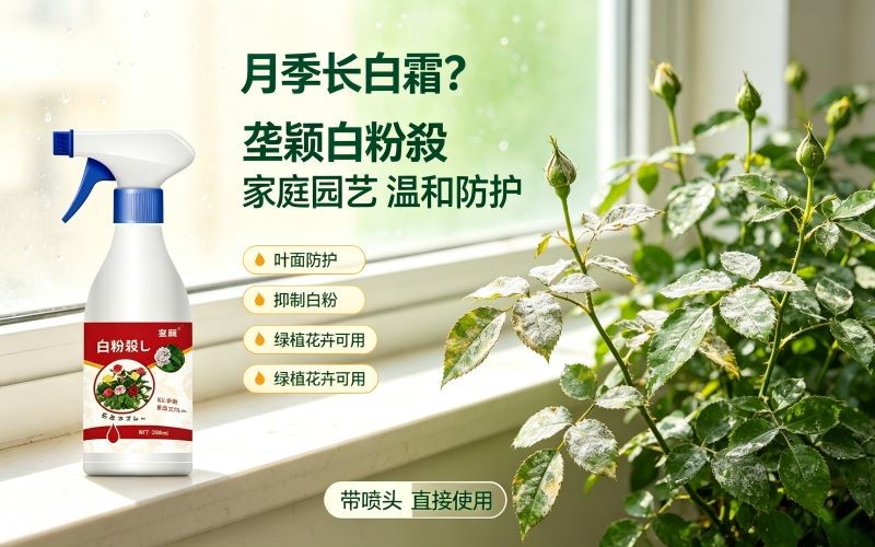 叶片长白霜别慌!这款花卉喷雾,预防抑制白粉病