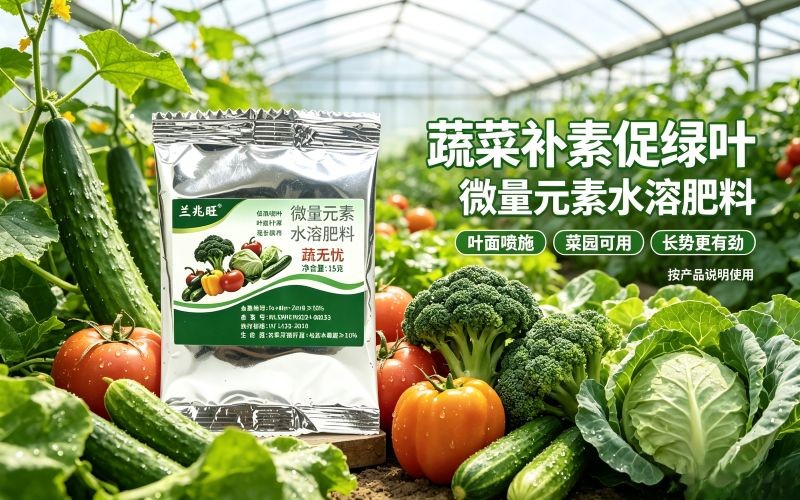 蔬无忧微量元素水溶肥，蔬菜补微量元素，叶片浓绿厚实