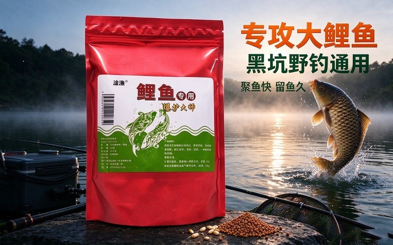 鲤鱼专用饵料爆护大师 野钓黑坑水库钓鲤鱼鱼饵 单开易搓拉诱鱼快