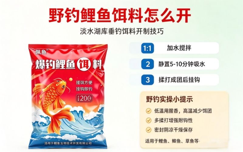 野钓鲤鱼饵料怎么开?淡水湖库垂钓饵料开制技巧