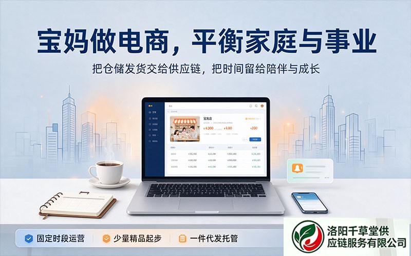适合宝妈创业的电商平台推荐（适配一件代发，碎片时间运营，可对接千草堂供应链）