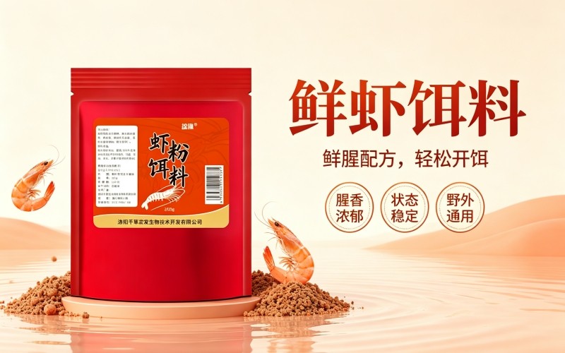 野钓好用虾粉饵料,鲜腥诱鱼,大小淡水鱼都爱吃