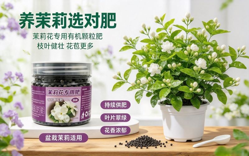 养茉莉选对肥,花苞冒不停,花香更浓郁!
