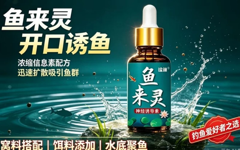 鱼来灵开口诱鱼器 野钓黑坑诱鱼小药 快速聚鱼促开口