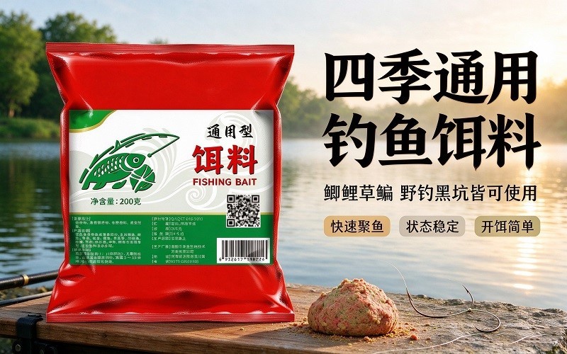 一包搞定通用型鱼饵 水库湖泊野钓快速聚鱼钓饵
