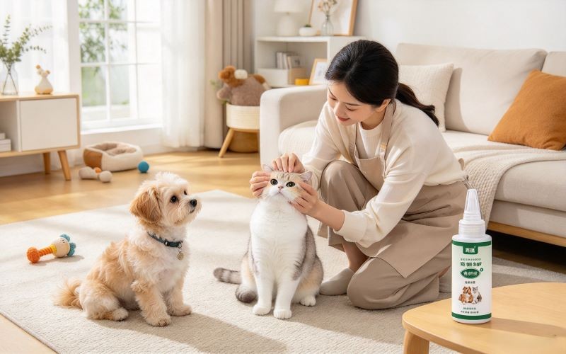养猫养狗常备!鸾磁宠物眼部洗护液,轻松打理眼部分泌物