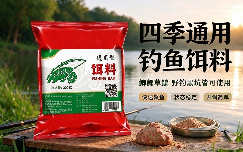 一包搞定四季野钓!鲫鲤草鳊通杀饵料,黑坑也能用,聚鱼快状态稳