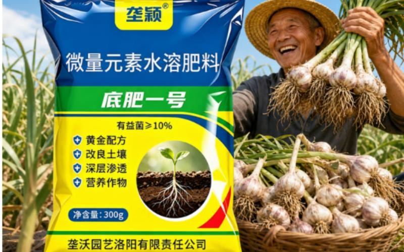 垄颖底肥一号微量元素水溶肥料,助力大蒜高产丰收