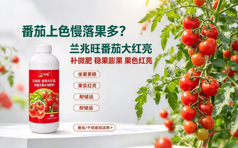 番茄上色慢落果多？试试番茄大红亮