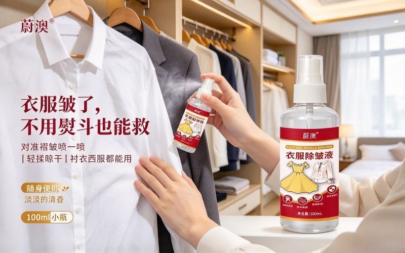 不用熨斗!随身衣物除皱喷雾,衣服褶皱急救好物分享