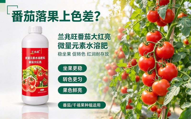 番茄落果上色差?番茄大红亮,稳坐果促转色,果实红润耐存放