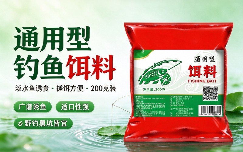 野钓省心好物!通用型钓鱼饵料,鲫鲤草鳊一饵通杀