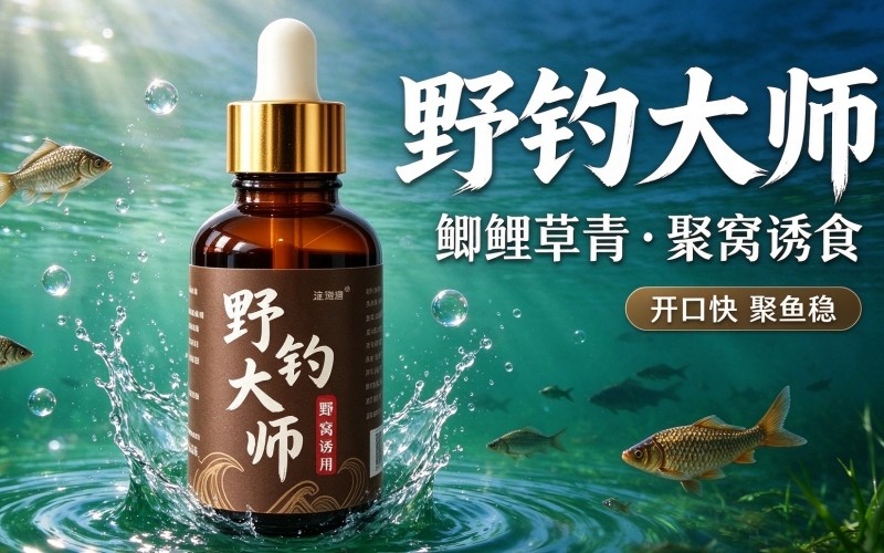 野钓大师垂钓小药,野河湖泊诱鱼技巧