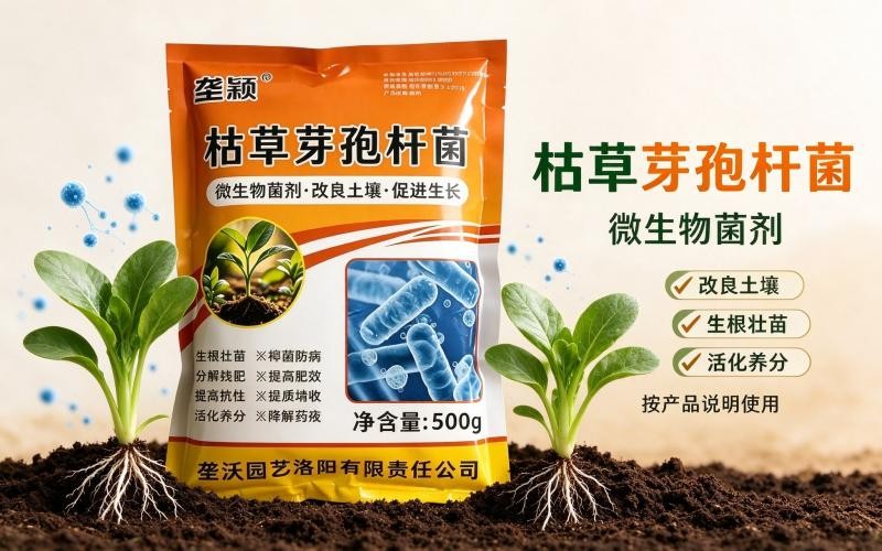 枯草芽孢杆菌微生物菌剂，改良土壤，呵护作物健康生长