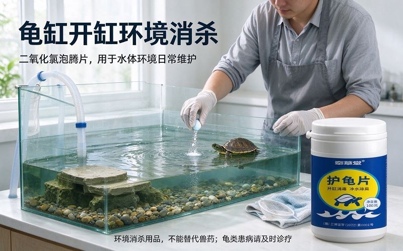 养龟水质难打理？一片搞定龟缸净水消杀