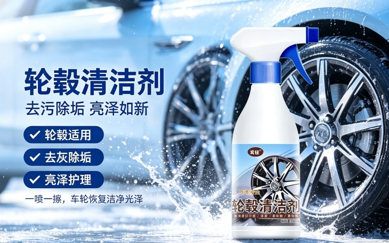 轮毂清洁剂，轻松焕新车轮，告别顽固污垢